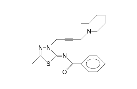 N-(5-Methyl-3-[4-(2-methyl-piperidino)-2-butynyl]-1,3,4-thiadiazol-2(3H)-ylidene)-benzamide