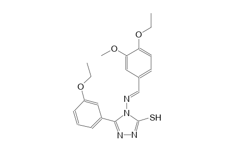 4-{[(E)-(4-ethoxy-3-methoxyphenyl)methylidene]amino}-5-(3-ethoxyphenyl)-4H-1,2,4-triazole-3-thiol