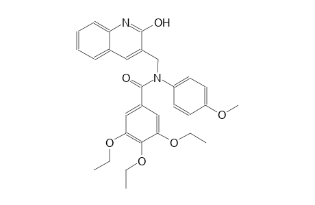 3,4,5-triethoxy-N-[(2-hydroxy-3-quinolinyl)methyl]-N-(4-methoxyphenyl)benzamide
