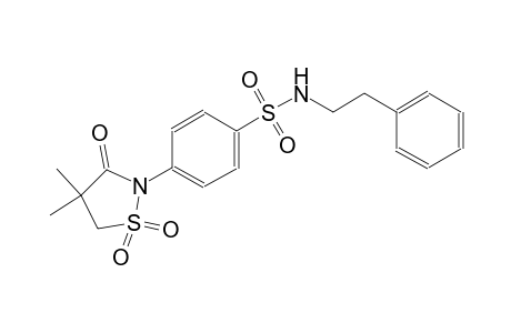 benzenesulfonamide, 4-(4,4-dimethyl-1,1-dioxido-3-oxo-2-isothiazolidinyl)-N-(2-phenylethyl)-