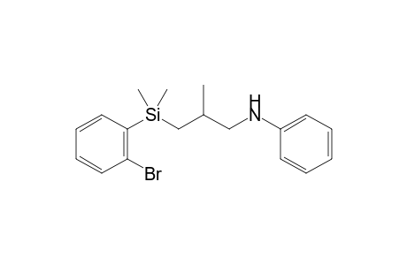 N-(2-Methyl-3-(dimethyl(2-bromophenyl)silyl)propyl)aniline