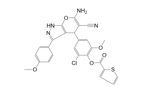 2-thiophenecarboxylic acid, 4-[6-amino-5-cyano-1,4-dihydro-3-(4-methoxyphenyl)pyrano[2,3-c]pyrazol-4-yl]-2-chloro-6-methoxyphenyl ester