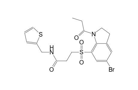 propanamide, 3-[[5-bromo-2,3-dihydro-1-(1-oxopropyl)-1H-indol-7-yl]sulfonyl]-N-(2-thienylmethyl)-