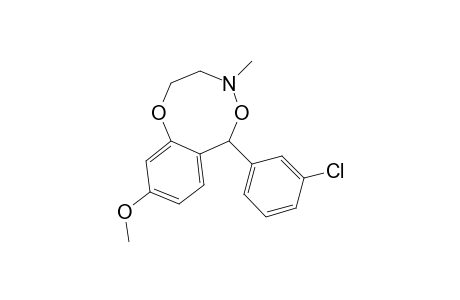 6-(3-CHLOROPHENYL)-9-METHOXY-4-METHYL-3,4-DIHYDRO-2H,6H-1,5,4-BENZODIOXAZOCINE
