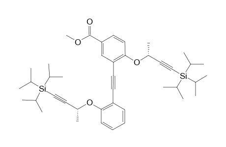 (-)-Methyl 4-({(1R)-1-methyl-3-[tris(1-methylethyl)silyl]prop-2-yn-1-yl}oxy)-3-{[2-({(1R)-1-methyl-3-[tris(1-methylethyl)silyl]prop-2-yn-1-yl}oxy)phenyl]ethynyl}-benzoate