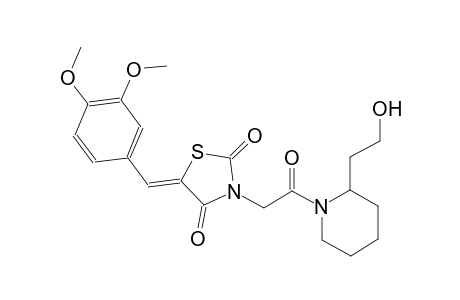 2,4-thiazolidinedione, 5-[(3,4-dimethoxyphenyl)methylene]-3-[2-[2-(2-hydroxyethyl)-1-piperidinyl]-2-oxoethyl]-, (5Z)-
