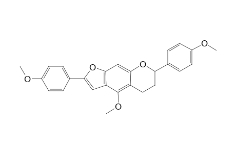 3,4-Dihydro-5-methoxy-2,8-bis(p-methoxyphenyl)-2H-furo[2,3-h]benzopyran