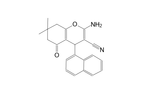 4H-1-benzopyran-3-carbonitrile, 2-amino-5,6,7,8-tetrahydro-7,7-dimethyl-4-(1-naphthalenyl)-5-oxo-