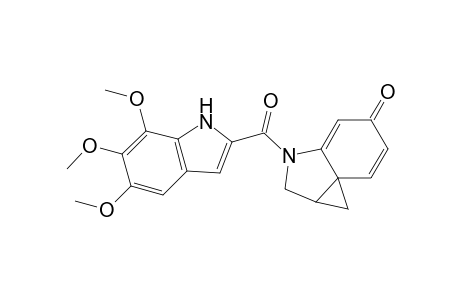 5H-Cycloprop[c]indol-5-one, 1,1a,2,3-tetrahydro-3-[(5,6,7-trimethoxy-1H-indol-2-yl)carbonyl]-, (.+-.)-