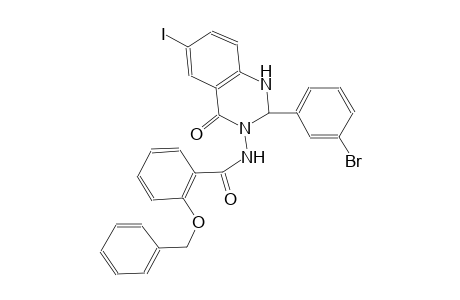 2-(benzyloxy)-N-(2-(3-bromophenyl)-6-iodo-4-oxo-1,4-dihydro-3(2H)-quinazolinyl)benzamide