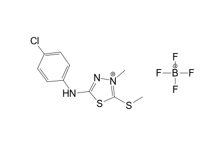 5-(4-Chlorophenylamino)-3-methyl-2-methylthio-1,3,4-thiadiazolium tetrafluoroborate