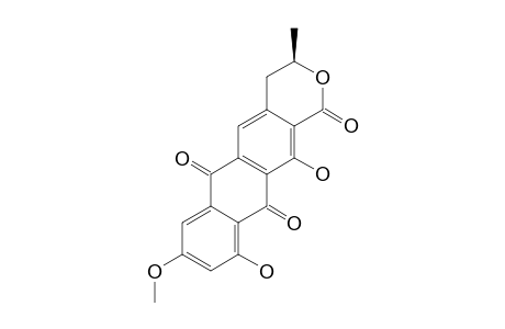 (S)-(+)-DERMOLACTONE-(S)-(+)-10,12-DIHYDROXY-8-METHOXY-3-METHYL-3,4,6,11-TETRAHYDRO-1H-ANTHRA-[2,3-C]-PYRAN-1,6,11-TRIONE