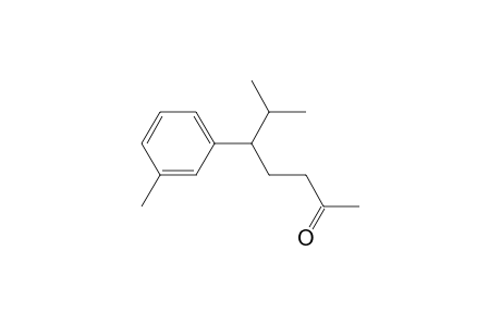 2-Heptanone, 6-methyl-5-(3-methylphenyl)-
