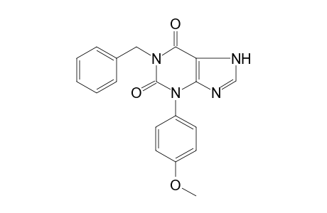 1-Benzyl-3-(4-methoxy-phenyl)-3,7(1H)-dihydro-purine-2,6-dione