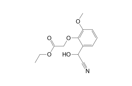 Acetic acid, [2-(cyanohydroxymethyl)-6-methoxyphenoxy]-, ethyl ester