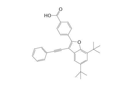 4-[5,7-Di-tert-butyl-3-(phenylethynyl)benzofuran-2-yl]benzoic Acid