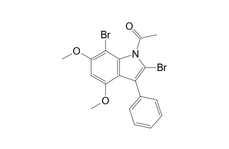 1-Acetyl-2,7-dibromo-4,6-dimethoxy-3-phenylindole