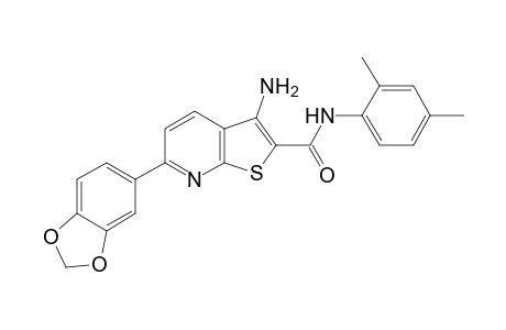 Thieno[2,3-b]pyridine-2-carboxamide, 3-amino-6-(1,3-benzodioxol-5-yl)-N-(2,4-dimethylphenyl)-