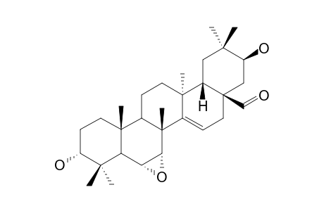 6-ALPHA,7-ALPHA-EPOXY-3-ALPHA,21-BETA-DIHYDROXYTARAXER-28-AL