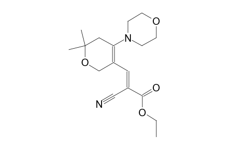 ethyl (2E)-2-cyano-3-[6,6-dimethyl-4-(4-morpholinyl)-5,6-dihydro-2H-pyran-3-yl]-2-propenoate