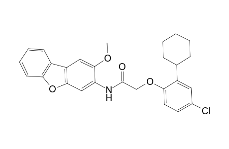 2-(4-Chloranyl-2-cyclohexyl-phenoxy)-N-(2-methoxydibenzofuran-3-yl)ethanamide