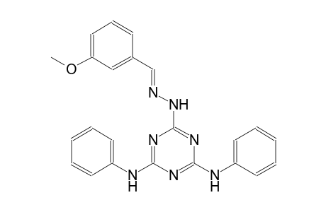 benzaldehyde, 3-methoxy-, [4,6-bis(phenylamino)-1,3,5-triazin-2-yl]hydrazone