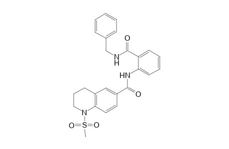 6-Quinolinecarboxamide, 1,2,3,4-tetrahydro-1-(methylsulfonyl)-N-[2-[[(phenylmethyl)amino]carbonyl]phenyl]-