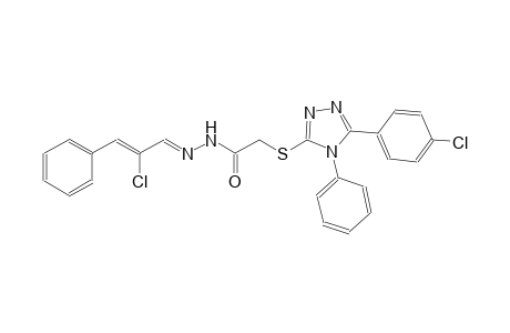 acetic acid, [[5-(4-chlorophenyl)-4-phenyl-4H-1,2,4-triazol-3-yl]thio]-, 2-[(E,2Z)-2-chloro-3-phenyl-2-propenylidene]hydrazide