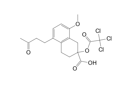2-Naphthalenecarboxylic acid, 1,2,3,4-tetrahydro-8-methoxy-5-(3-oxobutyl)-2-[(trichloroacetyl)oxy]- , (.+-.)-