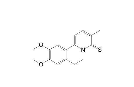 9,10-Dimethoxy-6,7-dihydro-2,3-dimethylbenzo[a]quinolizine-4-thione