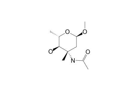 METHYL-3-ALPHA-ACETYLAMINO-2,3,6-TRIDEOXY-3-BETA-C-METHYL-ALPHA-L-RIBO-HEXOPYRANOSIDE