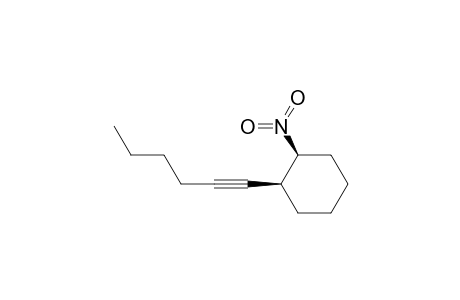 Cyclohexane, 1-(1-hexynyl)-2-nitro-, cis-