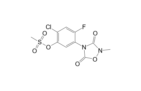 2-Methyl-4-(4'-chloro-2'-fluoro-5'-methanesulfonyloxyphenyl)-1,2,4-oxadiazolidine-3,5-dione