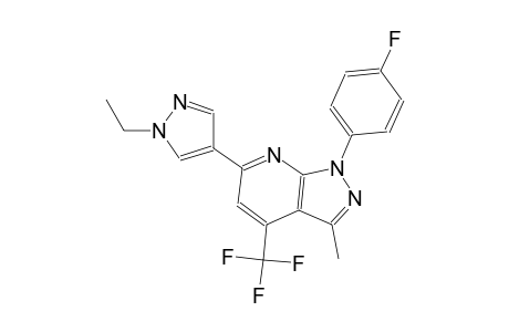 1H-pyrazolo[3,4-b]pyridine, 6-(1-ethyl-1H-pyrazol-4-yl)-1-(4-fluorophenyl)-3-methyl-4-(trifluoromethyl)-