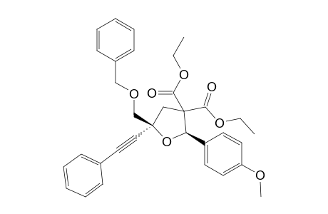 Diethyl 5-(benzyloxymethyl)-2-(4-methoxyphenyl)-5-(phenylethynyl)oxolane-3,3-dicarboxylate