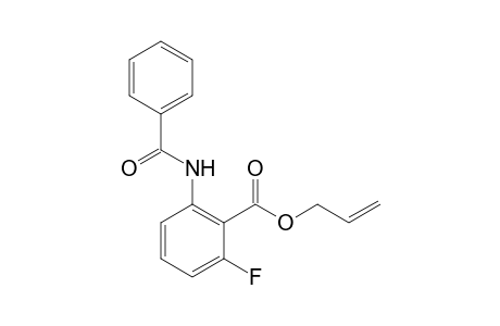 Benzoic acid, 2-(benzoylamino)-6-fluoro-, 2-propenyl ester