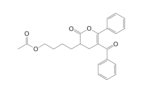 Acetic acid 4-(5-benzoyl-2-oxo-6phenyl-3, 4-dihydro-2H-pyran-3-yl)-butyl ester