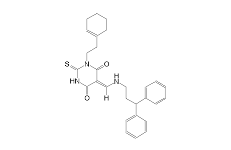 (5Z)-1-[2-(1-cyclohexen-1-yl)ethyl]-5-{[(3,3-diphenylpropyl)amino]methylene}-2-thioxodihydro-4,6(1H,5H)-pyrimidinedione