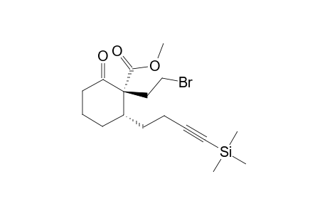2-Bromoethyl-2-methoxycarbonyl-3-(4-trimethylsilyl-3-butynyl)cyclohexanone
