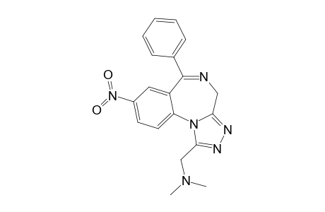 1-Dimethylamino-methyl-8-nitro-6-phenyl-4H-S-triazolo(4,3-A)(1,4)benzodiazepine