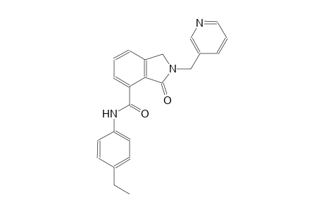 N-(4-ethylphenyl)-3-oxo-2-(3-pyridinylmethyl)-4-isoindolinecarboxamide