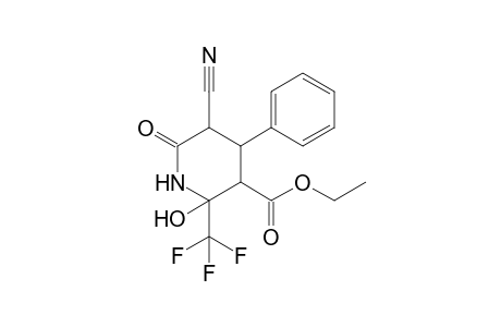Ethyl 5-cyano-2-hydroxy-6-oxo-4-phenyl-2-(trifluoromethyl)piperidine-3-carboxylate