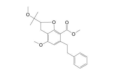 2-(2-Hydroxypropan-2-yl)-4-methoxy-6-(2-phenylethyl)-2,3-dihydro-1-benzofuran-7-carboxylic acid, 2me derivative