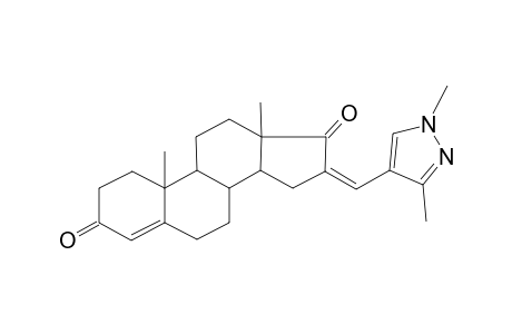 (16Z)-16-[(1,3-dimethyl-4-pyrazolyl)methylidene]-10,13-dimethyl-1,2,6,7,8,9,11,12,14,15-decahydrocyclopenta[a]phenanthrene-3,17-dione