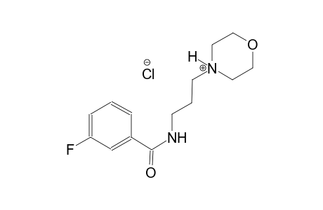 4-{3-[(3-fluorobenzoyl)amino]propyl}morpholin-4-ium chloride
