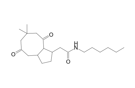N-Hexyl-2-(7',7'-dimethyl-5',9'-dioxo-decahydro-1H-cyclopentacycloocten-1'-yl)acetamide