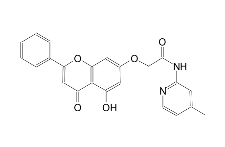 acetamide, 2-[(5-hydroxy-4-oxo-2-phenyl-4H-1-benzopyran-7-yl)oxy]-N-(4-methyl-2-pyridinyl)-