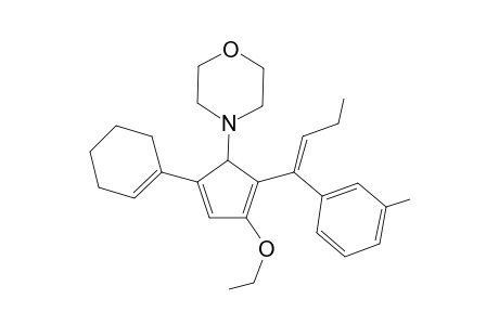 N-[5-(Cyclohex-1'-enyl)-3-ethoxy-2-(3'-methyl-1'-phenylbut-1'-enyl)cyclopenta-2,4-dienyl]morpholine