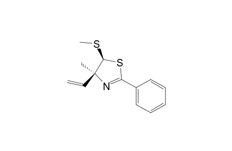 Thiazole, 4-ethenyl-4,5-dihydro-4-methyl-5-(methylthio)-2-phenyl-, trans-