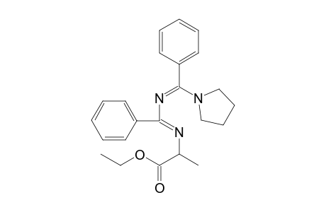 Ethyl (S)-2-[({Phenyl(phenyl)(pyrrolidin-1-yl)methylene]amino}methylene)amino]propionate